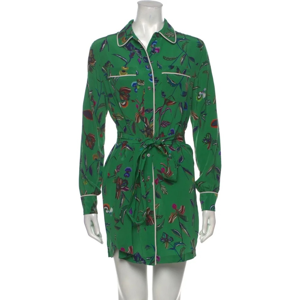 Derek Lam 10 Crosby, Kelly green silk dress, size 0
